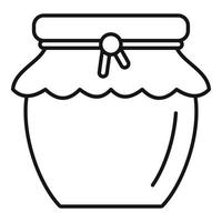 Honey jar icon, outline style vector