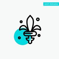 Game Sword Weapon Madrigal turquoise highlight circle point Vector icon