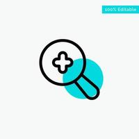 Expanded Search Plus turquoise highlight circle point Vector icon