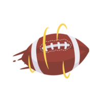american football burst into flames. american football match elements png