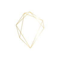 Goldener geometrischer Rahmen mit doppelten goldenen Linien, die luxuriös aussehen. zum Verzieren von Hochzeitskarten png