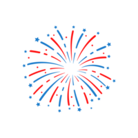 de 4 th van juli. Amerikaans vlag vuurwerk. voor vieren Amerika's onafhankelijkheid dag png