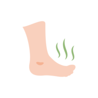 Footprint icon. Smelly feet The concept of keeping your feet healthy by washing your feet. png