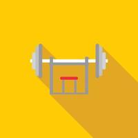 Barbell holder icon, flat style vector