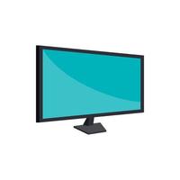 icono de monitor de computadora, estilo de dibujos animados vector