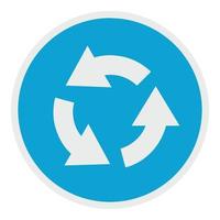 Circular arrow icon, flat style. vector