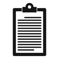 Conclusion clipboard icon, simple style vector