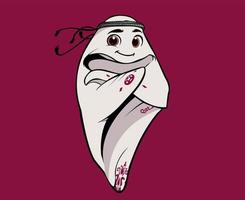 mascota fifa world cup qatar 2022 logotipo oficial campeón símbolo diseño vector resumen ilustración