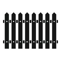 Yard fence icon, simple style vector