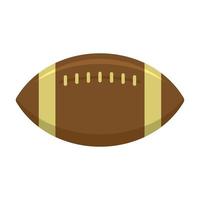 Rugby ball icon, flat style vector