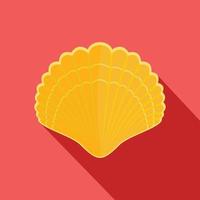 Big shell icon, flat style vector