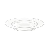 Soup plate icon, cartoon style vector