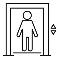 Kid elevator icon, outline style vector