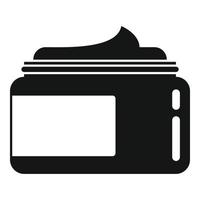 Cream jar icon, simple style vector