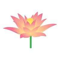 icono de flor, estilo de dibujos animados vector