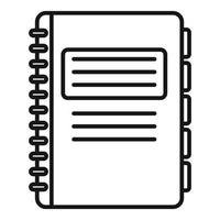 Office manager folder icon, outline style vector