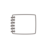 conjunto de garabatos de diario de viñetas. elementos de cuaderno planificador dibujado a mano png