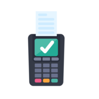 machine de balayage de carte de crédit dépensant de l'argent sur des achats par carte de crédit au lieu d'espèces. png