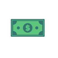 ícone de dinheiro. notas de dólar verdes que são muito valiosas. o conceito de um milionário gastando dinheiro png