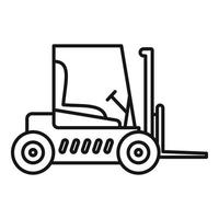 Forklift icon, outline style vector