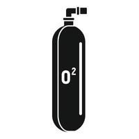 Scuba oxygen tank icon, simple style vector