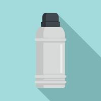 Insulated flask icon, flat style vector