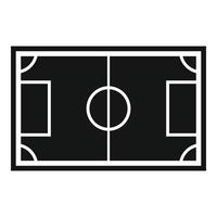 Soccer field icon, simple style vector
