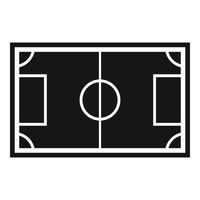 Soccer field icon, simple style vector