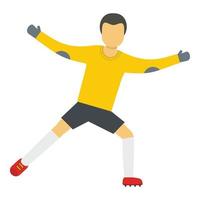 Goalkeeper icon, flat style vector