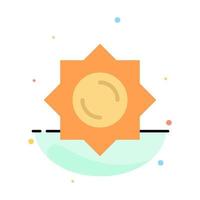 Sun Sunshine Greece Abstract Flat Color Icon Template vector