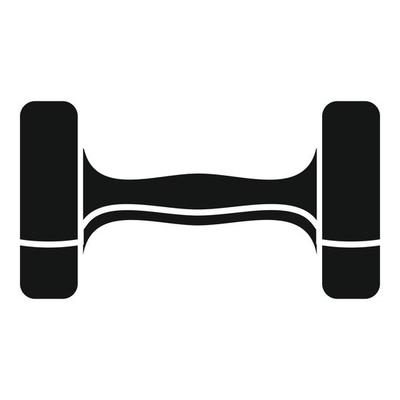 Dumbell icon, simple style