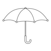 Umbrella icon, outline style. vector