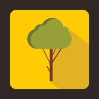 icono de árbol, estilo plano vector