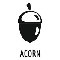 Acorn icon, simple style vector