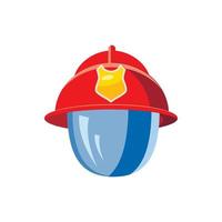 casco para un bombero con icono de máscara vector