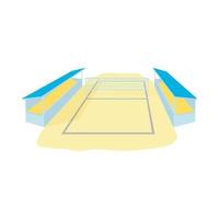 Stadium for volleyball icon, cartoon style vector
