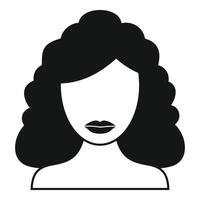 Face laser hair removal icon, simple style vector