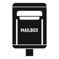 Correspondence mailbox icon, simple style vector