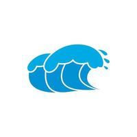 Ocean wave with foam icon, simple style vector