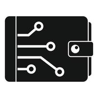 Modern digital wallet icon, simple style vector