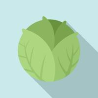 Cooking cabbage icon, flat style vector