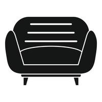 Design armchair icon, simple style vector