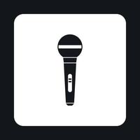 Microphone icon in simple style vector