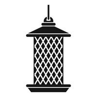 Cylinder bird feeders icon, simple style vector