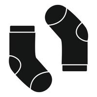 Baby sock icon, simple style vector