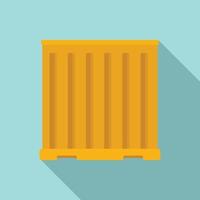 Storage cargo container icon, flat style vector