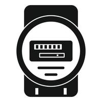 Electric counter icon, simple style vector