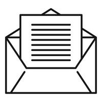 Linguist envelope icon, outline style vector
