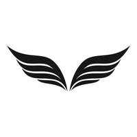 Fairy wings icon, simple style vector
