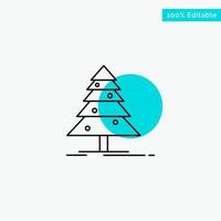 árbol bosque navidad navidad turquesa resaltar círculo punto vector icono